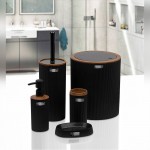 سێتی گەرماوی 5 دانە بازنەیی - داری و ڕەش