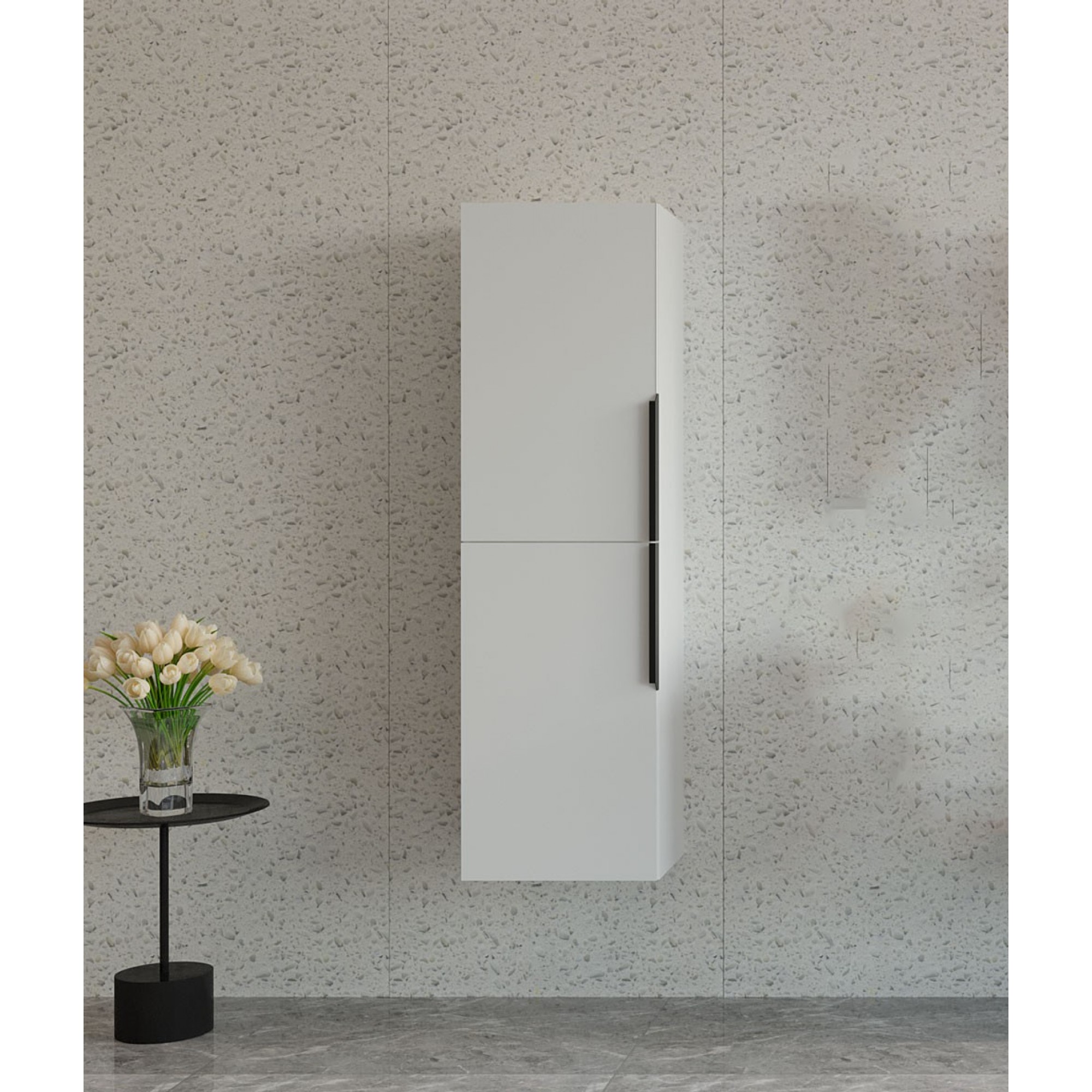 دۆلابی درێژ جۆری پیوور ٤٠ سم؛ سپی مات