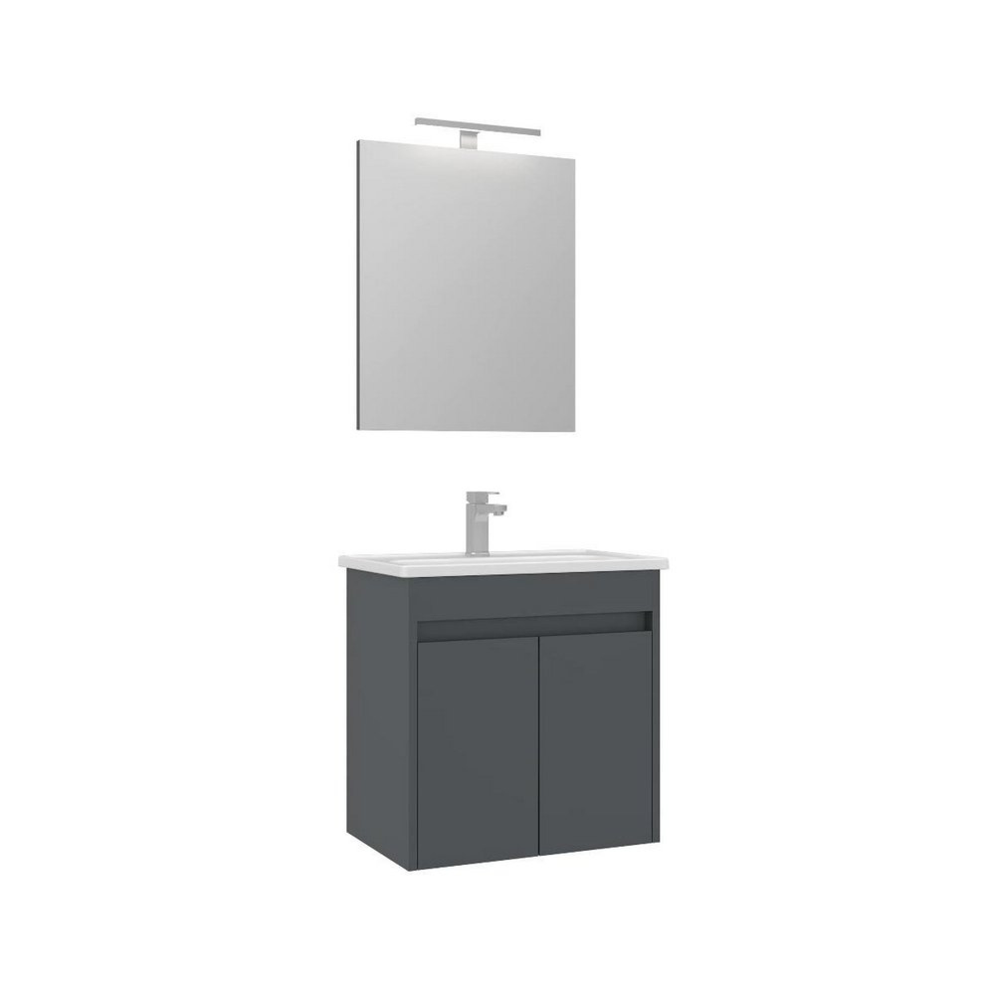 طقم خزانة الحمام 60 سم - انثراسایت 