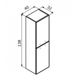 سێتی دۆلابی حەمامی جۆری سالێرنۆ ٦٠ سم ; ئەنتراسیت/کرۆم