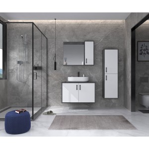 دۆلابی حەمامی جۆری ئیگلۆ ٩٠ سم ; زیویی ڕێترۆ