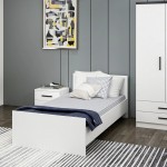 جێگەی نوستن 90*190 سم - سپی