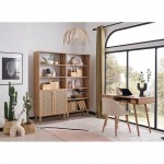 دۆڵابی کتێب لە داری بەڕوو بە دوو دەرگا