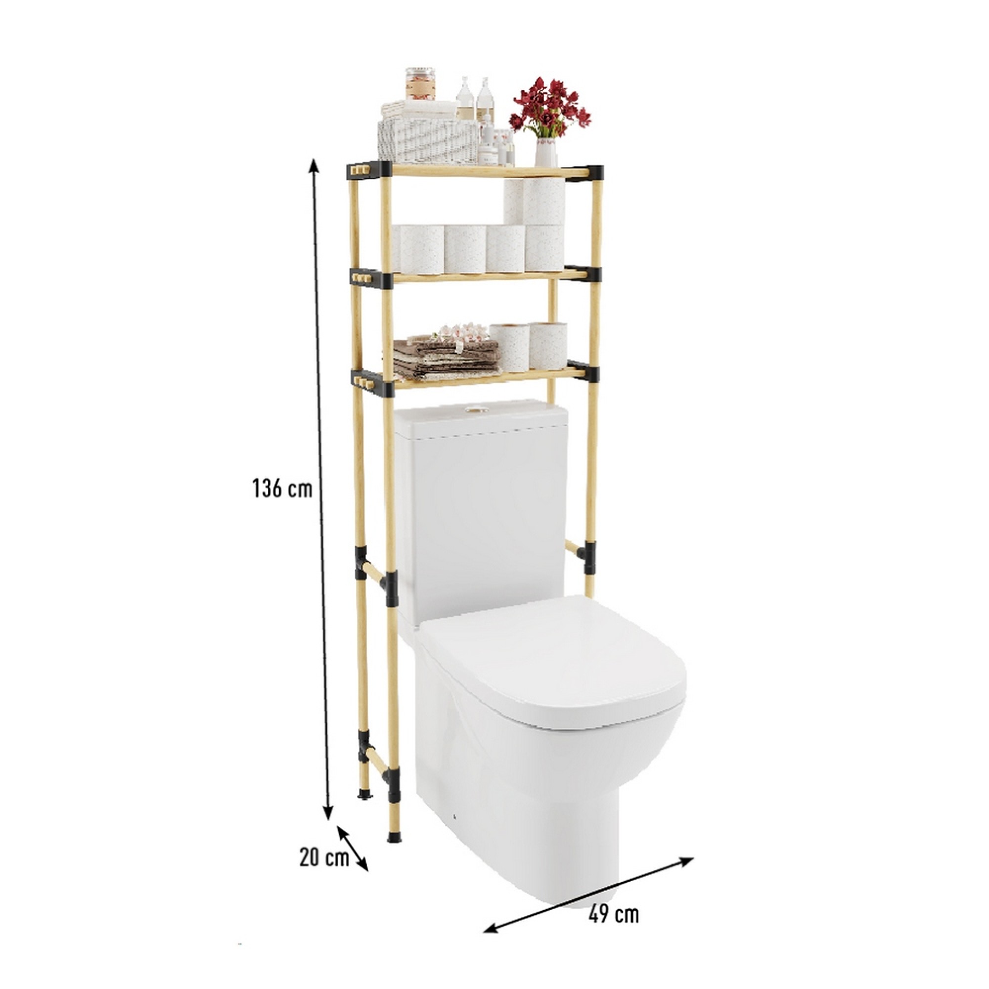 ڕەفەی گەرماو لە دار 136*51*20 سم - BT-5103