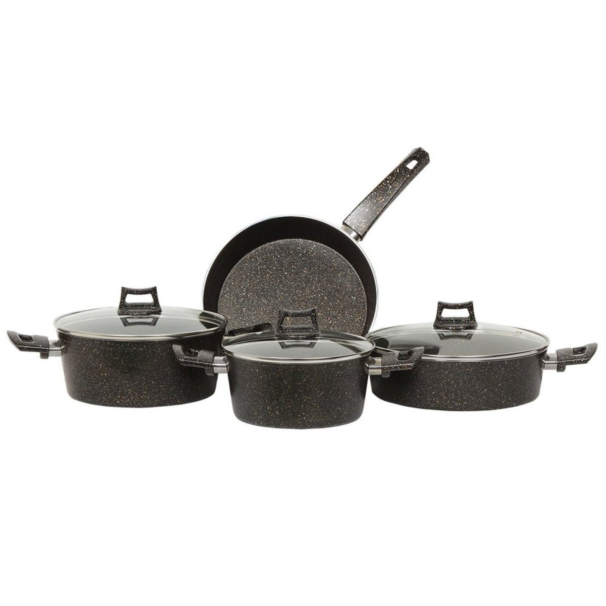 سێتی مەنجەڵی چێشتلێنان 7 پارچە - ڕەش