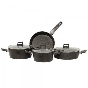 سێتی مەنجەڵی چێشتلێنان 7 پارچە - ڕەش