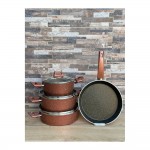 سێتی مەنجەڵی چێشتلێنان 7 پارچە - سوور