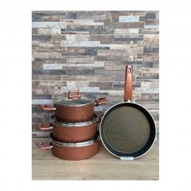 سێتی مەنجەڵی چێشتلێنان 7 پارچە - سوور