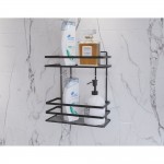 ڕەفەی لاکێشە بە داری ٢ قات - ڕەش - SB008-B