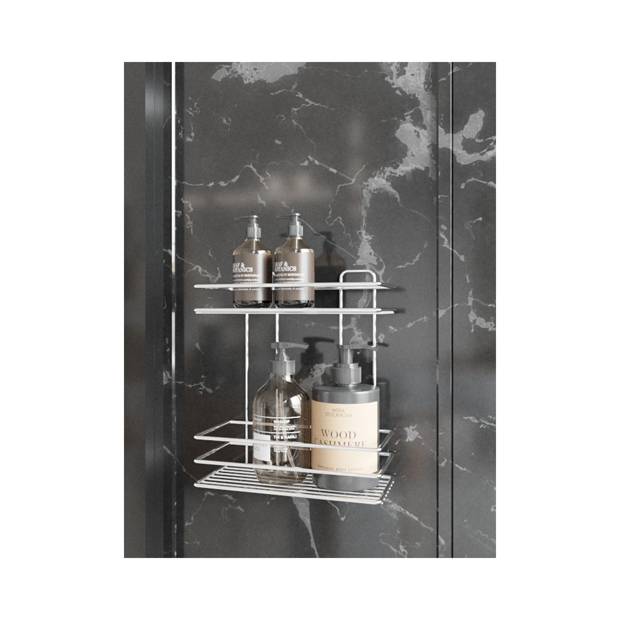 ڕەفەی گەرماو چوارگۆشەی ٢ قات - کرۆم - SB005-C