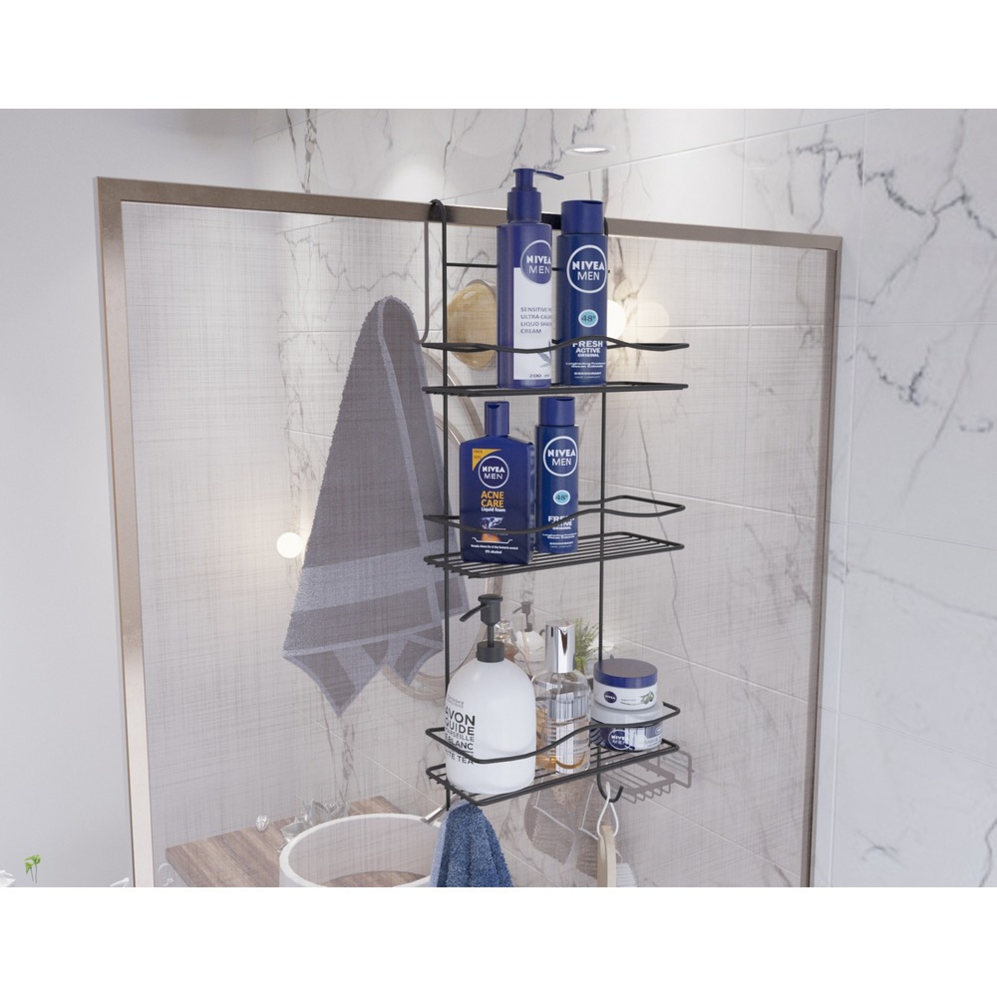 ڕەفەی گەرماو ٣ قات - ڕەش - SB561-B