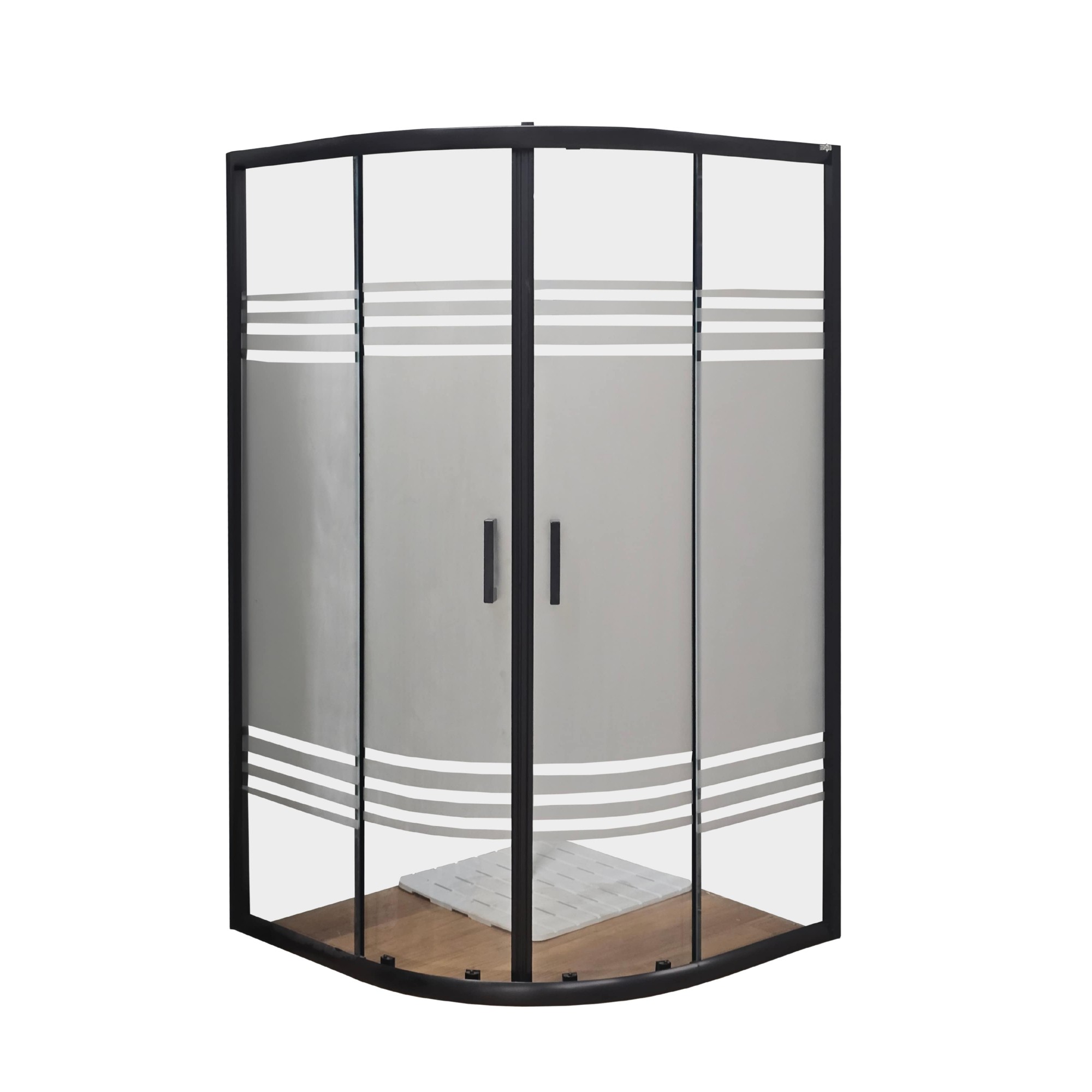 کابینەی دوشی گەرماو 100*100 سم - ڕەش