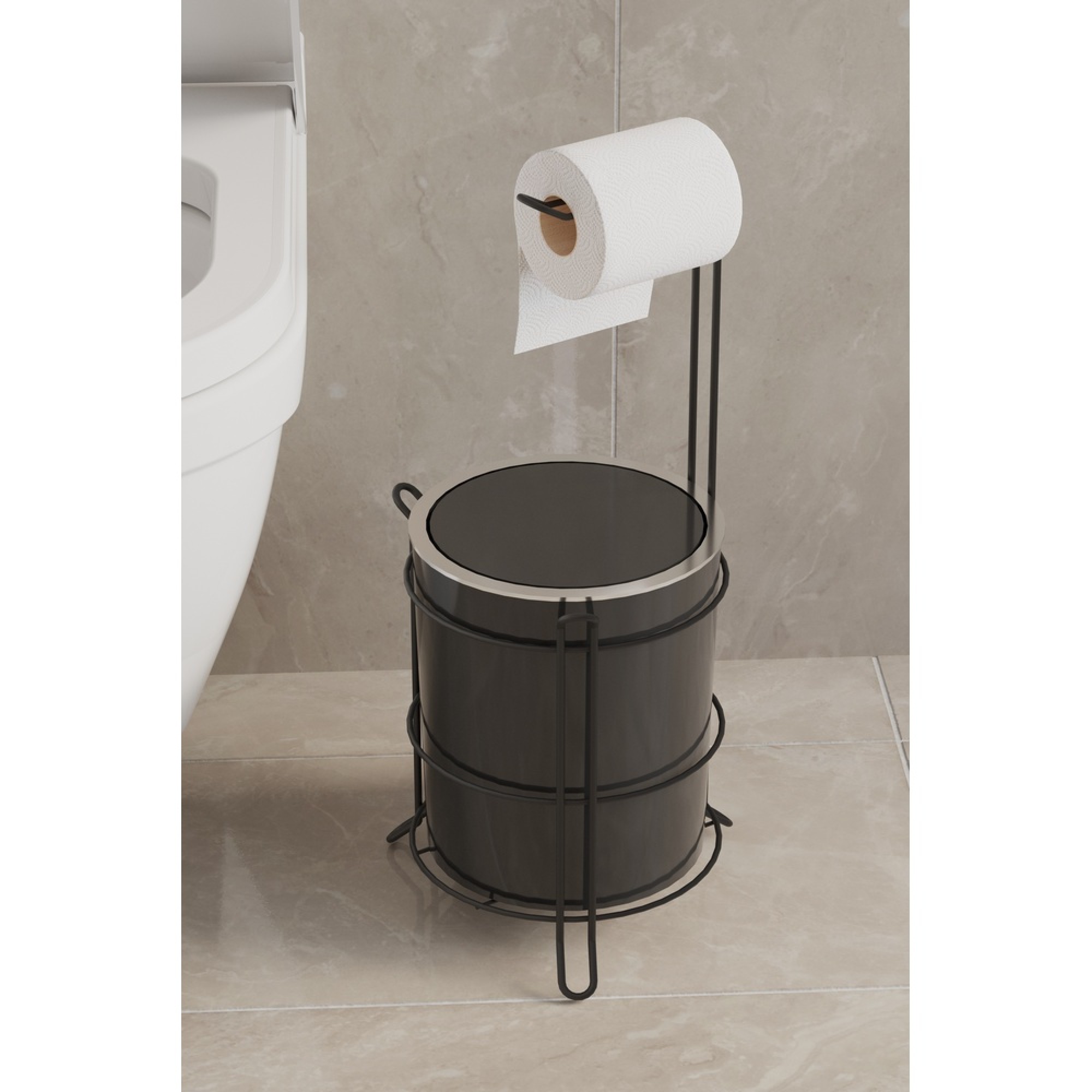 کلینسی تەوالێتی بازنەیی و سەبەتەی زبڵ 5 لیتر - کرۆم - SB423-C