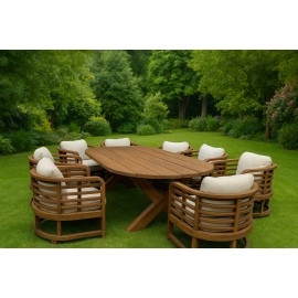  سێتی مێزی دار + 8 کورسی جۆری ئارێس ئیرۆکۆ