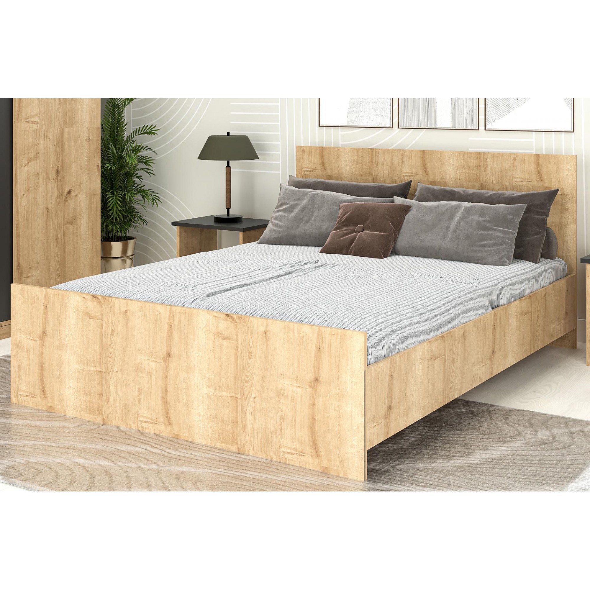 پێری سافایر ئۆک جێگەی نوستن 150*200 سم