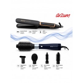 سێتی چاککردنی قژ بە 5 سەر ; ڕەش - AR5162