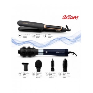 سێتی چاککردنی قژ بە 5 سەر ; ڕەش - AR5162