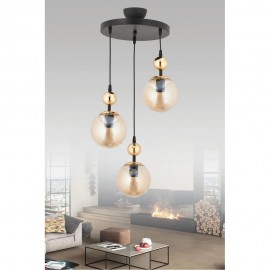 چرای هەڵواسراوی 3 گڵۆپ هەنگوینی جۆری سەدەف - ڕەش و زێرین - TAS.01821