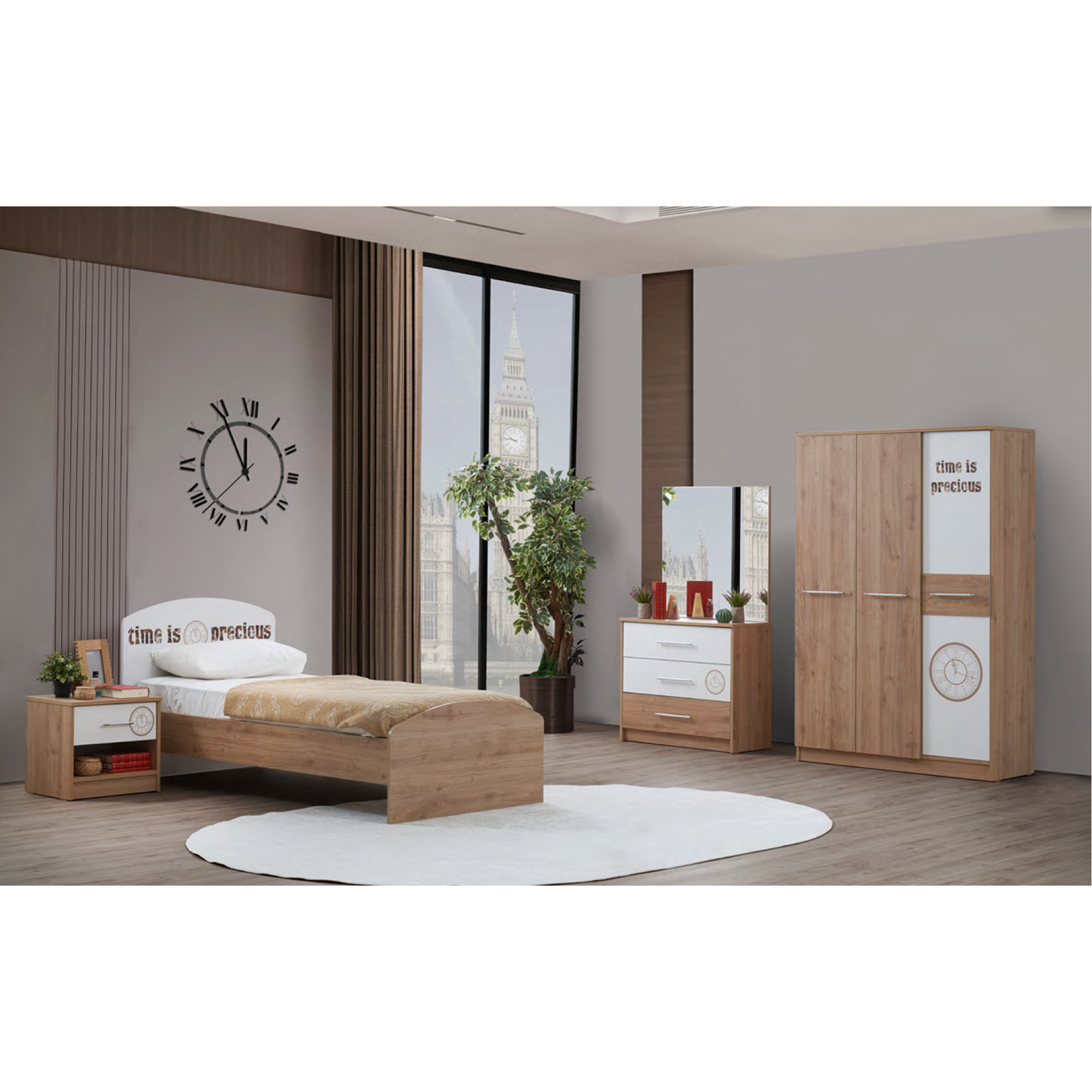 ژووری گەنجان 4 پارچە جۆری تایم  100*200 سم