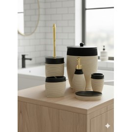 سێتی گەرماو 6 دانە جۆری راتان؛ قاوەیی - SMS-699