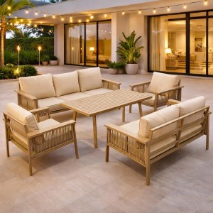 سێتی دانیشتنی ئەلەمنیۆمی 3+2+1+1 + مێز ; بڕۆنز