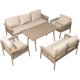 سێتی دانیشتنی ئەلەمنیۆمی 3+2+1+1 + مێز ; بڕۆنز