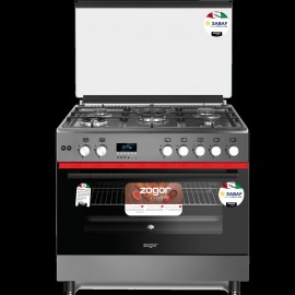 تەباخی غازی گەورە لەگەڵ فڕن 60*90 سم ; ڕەش - ZRC2003