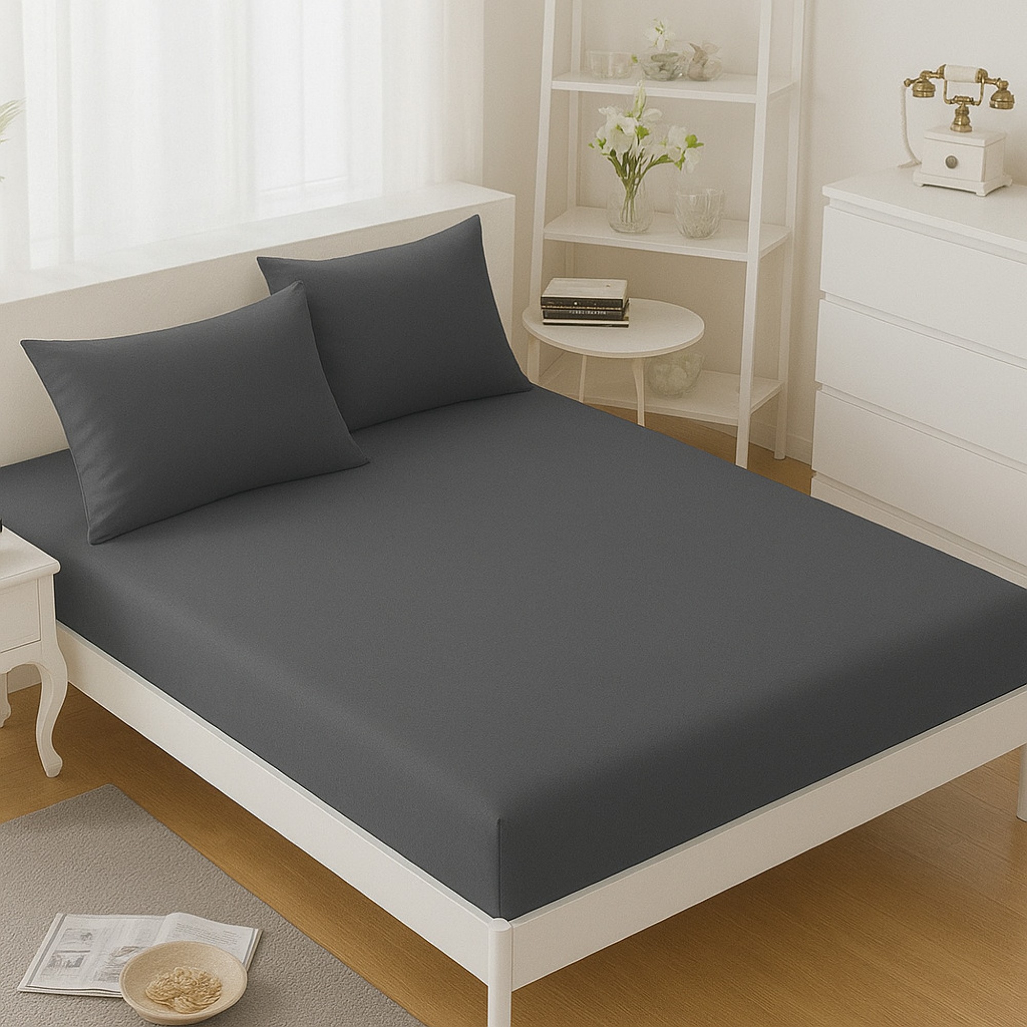 سێتی چەرچەفەی جێگا  200*200+30 سم، 50*70 سم، 2 دانە؛ ئەنتراسایت - 2020-A