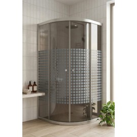 کابینەی دوشی نەخشدار 90×90×185 سم 4 ملم (SPIGA)