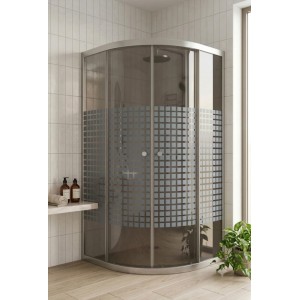 کابینەی دوشی نەخشدار 90×90×185 سم 4 ملم (SPIGA)