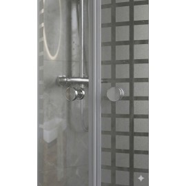 کابینەی دووشی نەخشداری سپیگا 100*100*185 سم 4 ملم