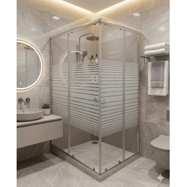 کابینەی دووشی نەخشداری بیگ کالم 120*80*185 سم 5 ملم