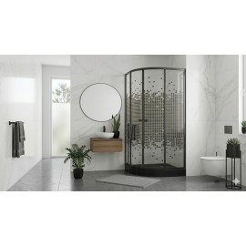 کابینەی دووشی نەخشداری تێتریس 90*90*185 سم 4 ملم