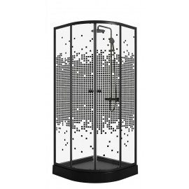 کابینەی دووشی نەخشداری تێتریس 90*90*185 سم 4 ملم