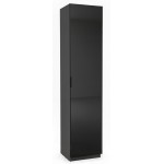 دۆلابی گۆشەی جل و بەرگ 1 دەرگا لەگەڵ هەڵواسەر 210 سم؛ ئەنتراسیت