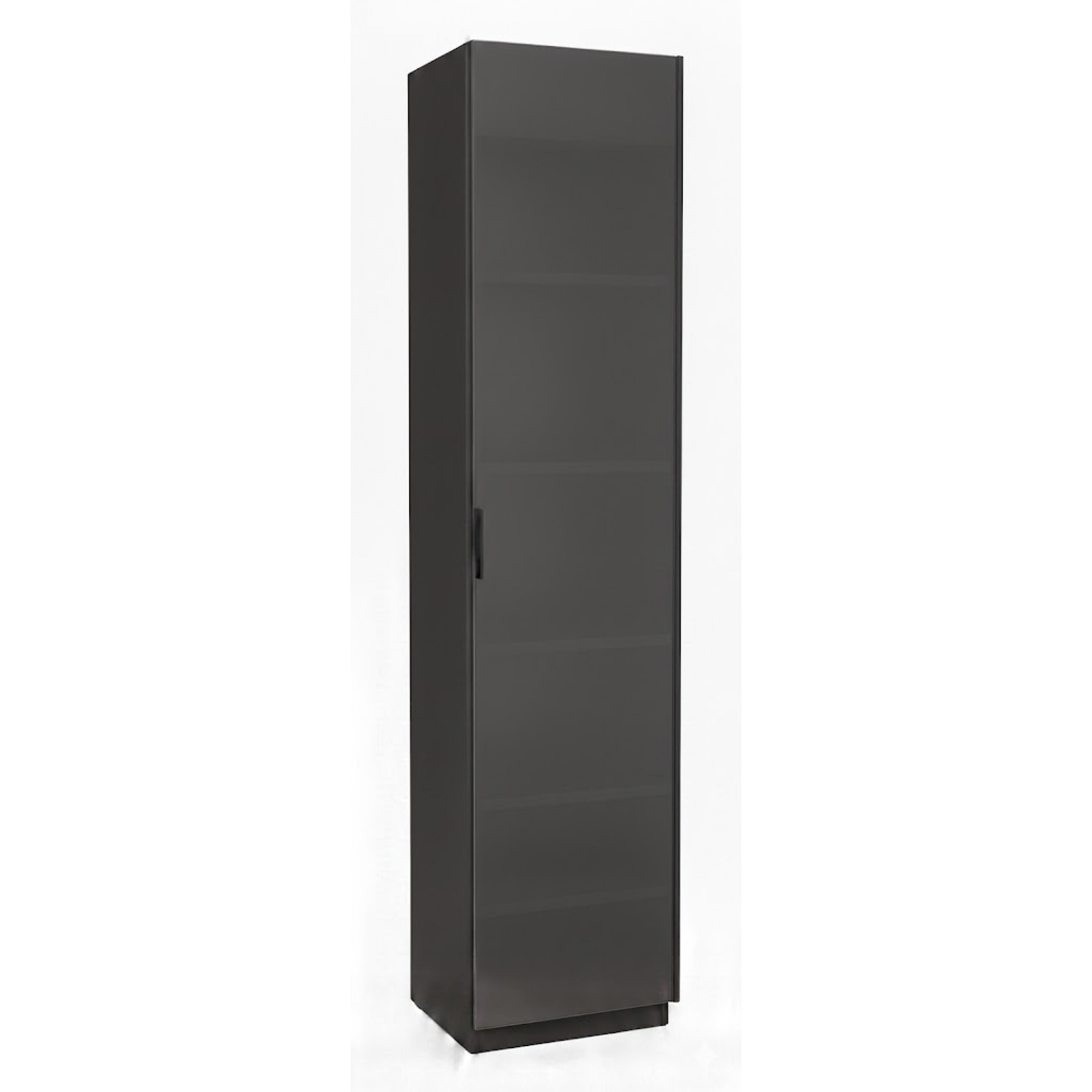 دۆلابی گۆشەی جل و بەرگ 1 دەرگا و ڕەفدار 210 سم؛ ئەنتراسیت