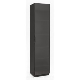 دۆلابی گۆشەی جل و بەرگ 1 دەرگا و ڕەفدار 210 سم؛ ئەنتراسیت