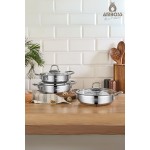 سێتی مەنجەلی بچووکی ستیل 6 پارچە - SAP-4066