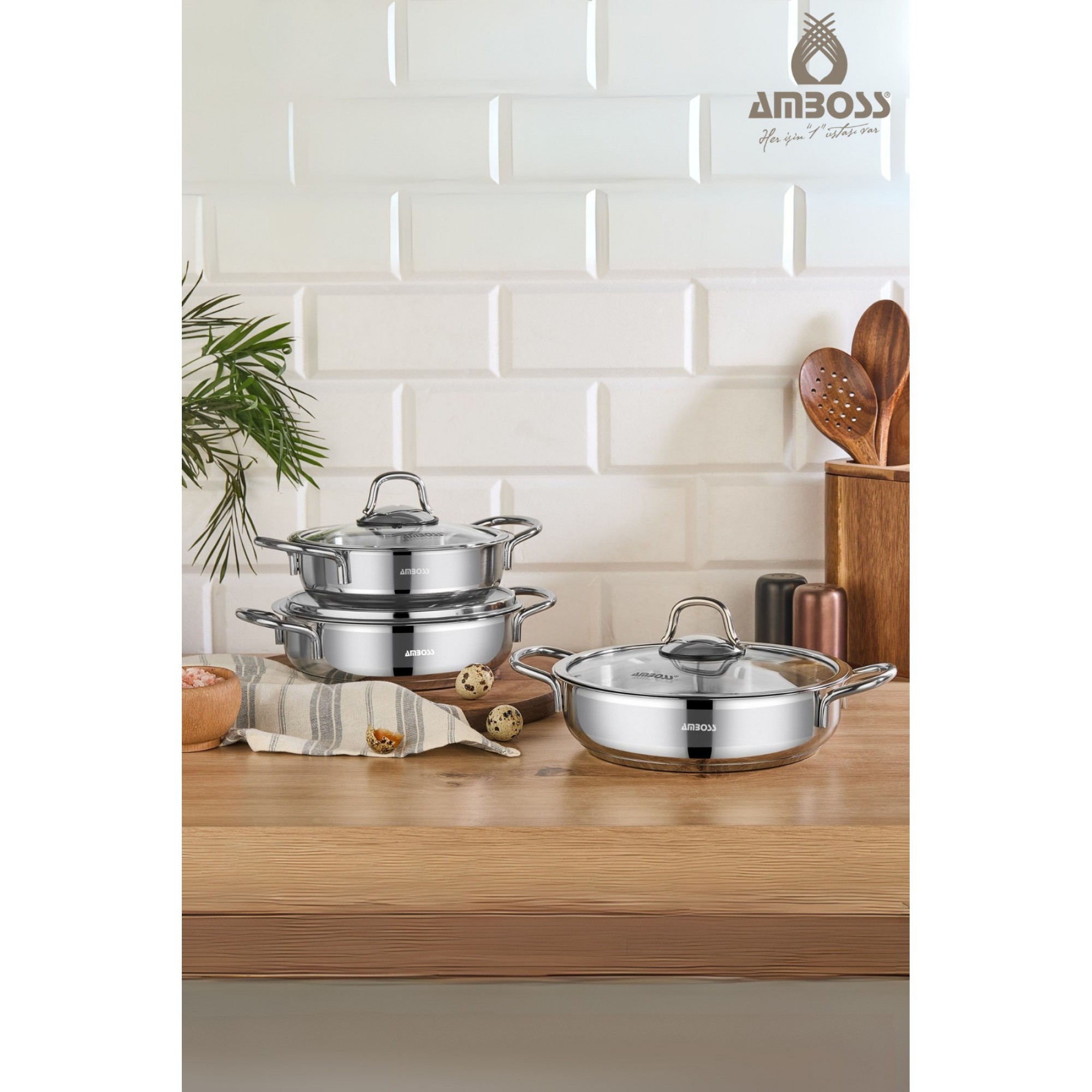 سێتی مەنجەلی بچووکی ستیل 6 پارچە - SAP-4066