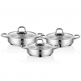 سێتی مەنجەلی بچووکی ستیل 6 پارچە - SAP-4066