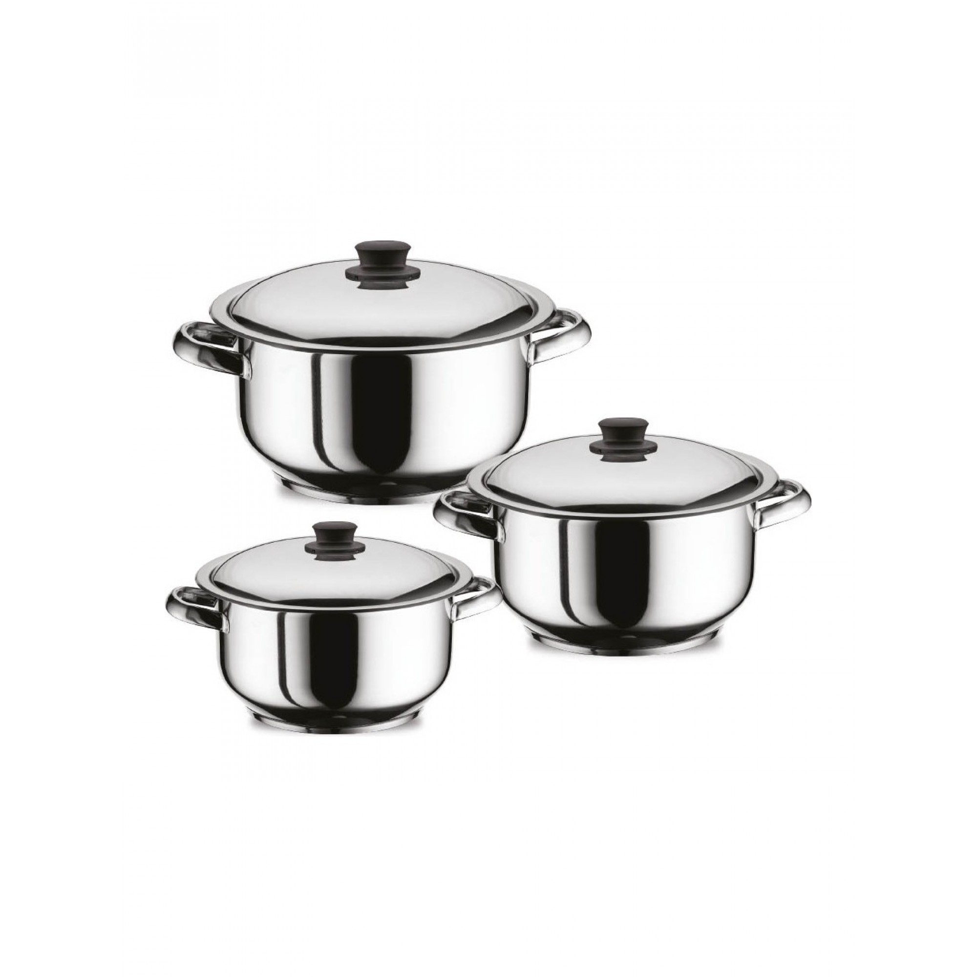 سێتی مەنجەلی ستیل 6 پارچە 24*26*28 سم