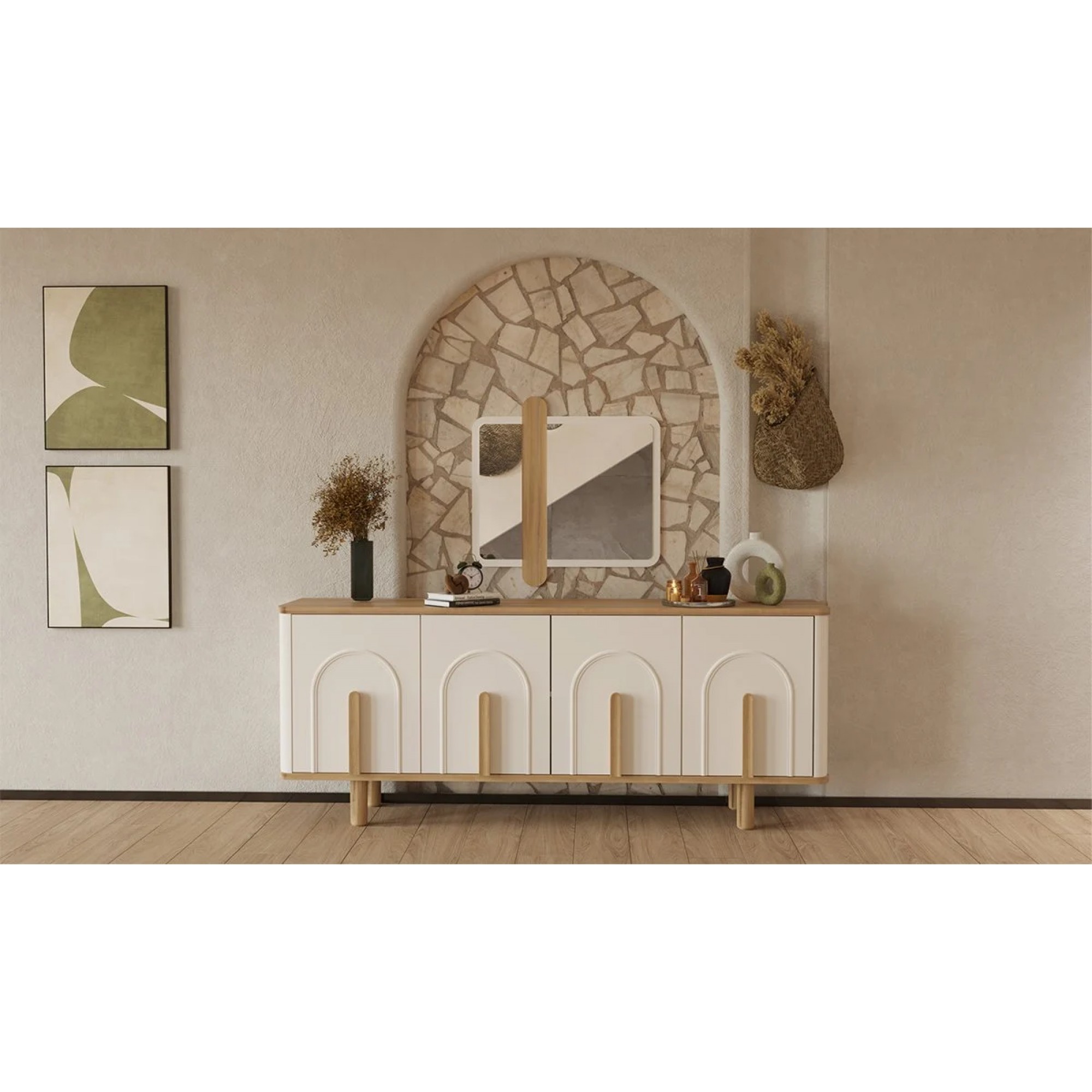 کۆنسۆلی بە ئاوێنە 201 سم جۆری بۆهیم پلەس