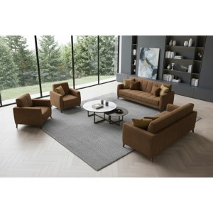 سێتی قەنەفەی 8 کەسی؛ قاوەیی