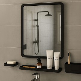 ئاوێنەی مۆلیێت 39.5×52 سم ; ڕەش - M-12506