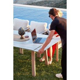 مێزی نانی سیرامیکی ڤێنێدیک 100*200+40+40 سم ; لمی