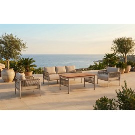 سێتی دانیشتنی لۆیا 3+1+1 + مێزی بەرزی ئیرۆکۆ; لمی - New Melon