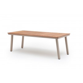 مێزی نانی چینار + 8 کورسیی تەختەی ئیرۆکۆ 100*230 ; لمی - ئیستانسیا