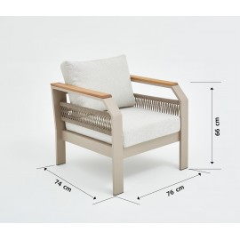 سێتی دانیشتنی مۆرینتۆ 3+1+1 + مێزی بەرزی ئیرۆکۆ ; لمی - AGVA01