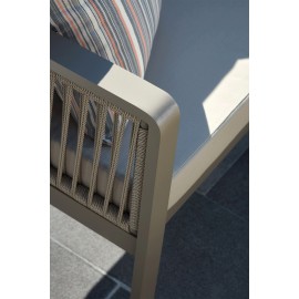 سێتی دانیشتنی گینۆڤا 2+1+1 + مێزی ناوەڕاستی ئەلەمنیۆم ; New Melon - 7006