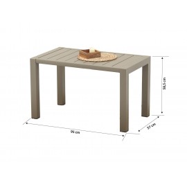 سێتی دانیشتنی گینۆڤا 2+1+1 + مێزی ناوەڕاستی ئەلەمنیۆم ; New Melon - 7006